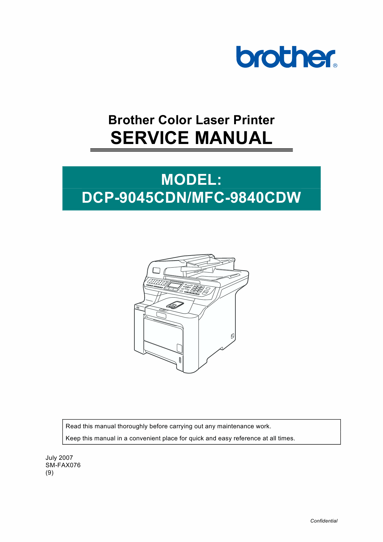 Brother Laser-MFC 9840CDW DCP9045CDN Service Manual-1